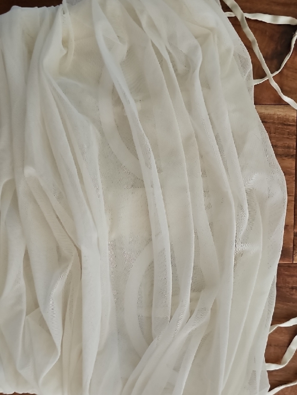 House of CB Cream Ruched Midi Dress with Spaghetti Straps - Picture 3 of 3